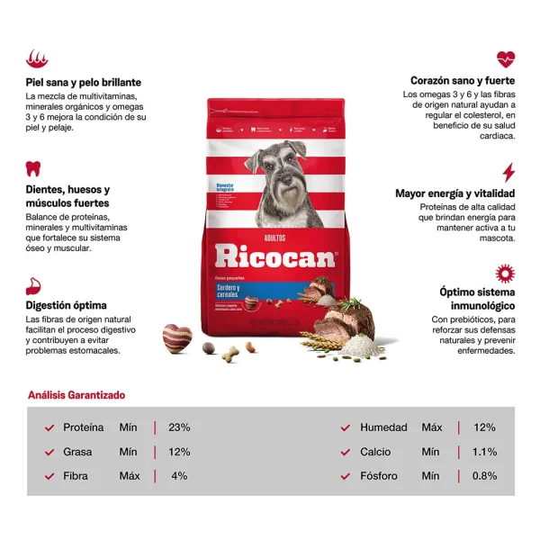 Ricocan Adultos Razas Pequeñas (Cordero y Cereales) - Imagen 2