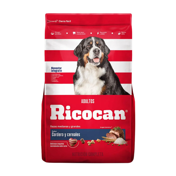 Ricocan Adultos Raza Medianas y Grandes (Cordero y Cereales)
